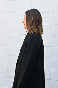 Ismir Black Embroidered Coat