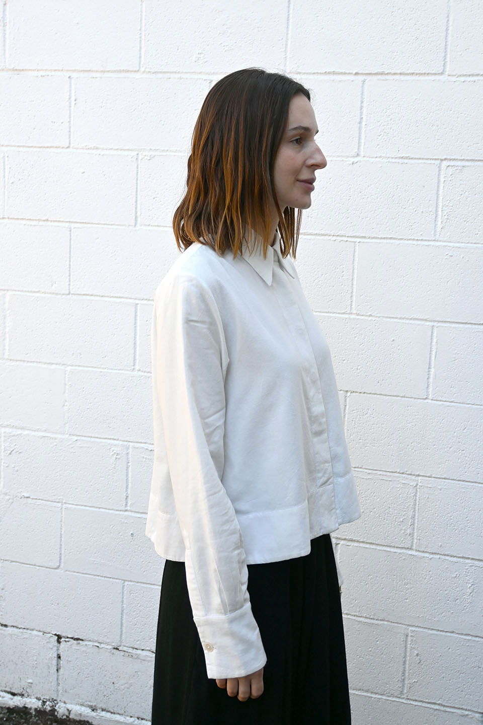 Cropped White Shirt