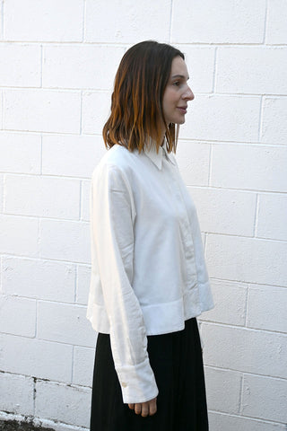 Cropped White Shirt