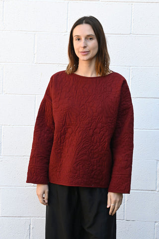 Nuria Quilted Top Terracotta