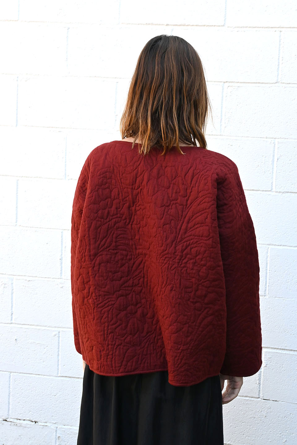Nuria Quilted Top Terracotta