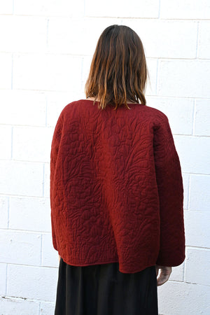 Nuria Quilted Top Terracotta