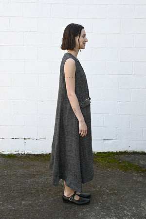 Long Herringbone Vest Dress