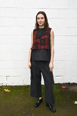 Tie Vest Burgundy