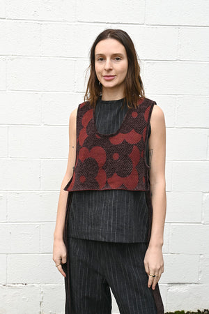 Tie Vest Burgundy