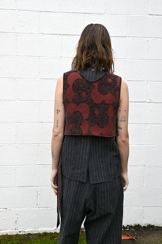 Tie Vest Burgundy