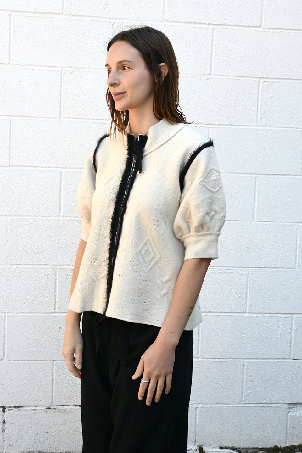 Zippered Felted Top