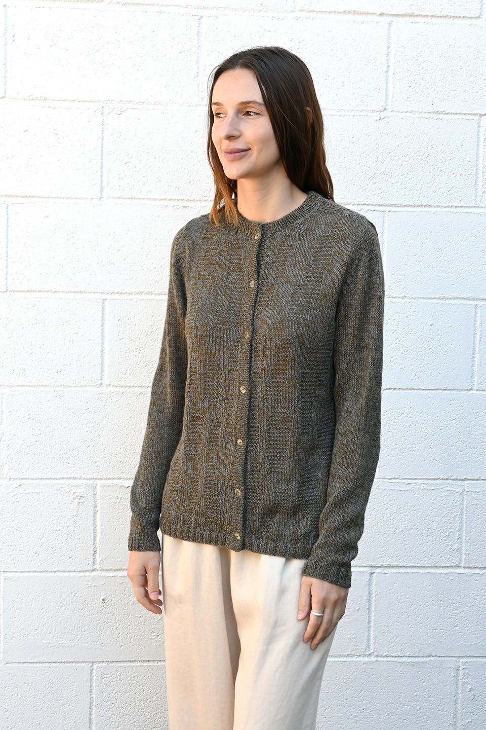 Green and Blue Heathered Cardigan