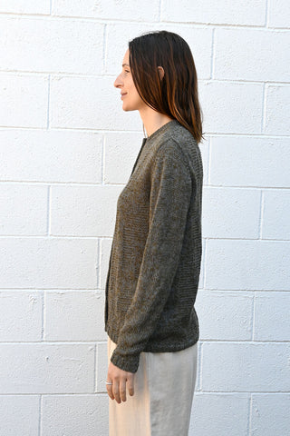 Green and Blue Heathered Cardigan