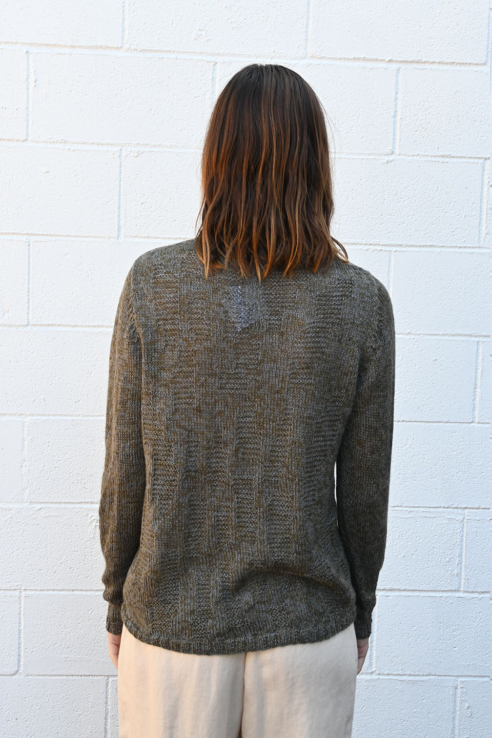 Green and Blue Heathered Cardigan