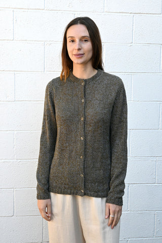 Green and Blue Heathered Cardigan