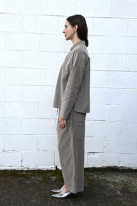 Velvet Wide and Short Trousers Stone