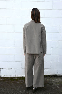 Velvet Wide and Short Trousers Stone