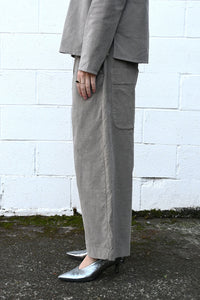 Velvet Wide and Short Trousers Stone