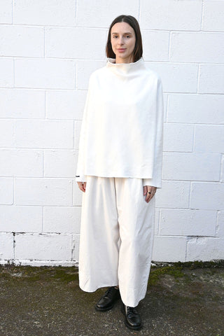 Wide Trousers Velvet Milk