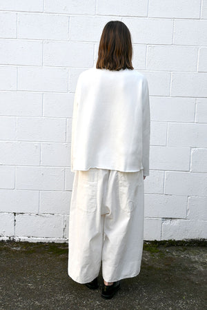 Wide Trousers Velvet Milk