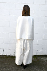 Wide Trousers Velvet Milk