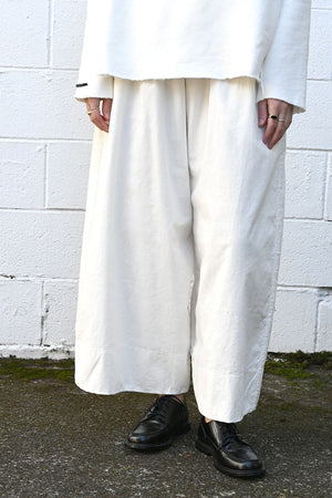 Wide Trousers Velvet Milk