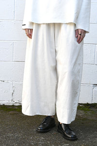 Wide Trousers Velvet Milk