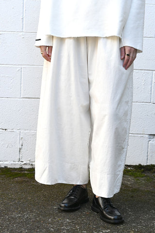Wide Trousers Velvet Milk