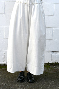 Wide Trousers Velvet Milk