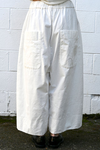 Wide Trousers Velvet Milk