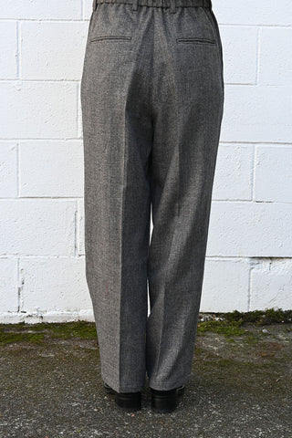 Plaid Linen Wool Twill Pants