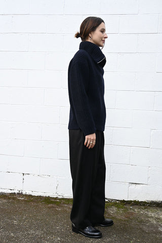 Wool Alpaca Zipper Sweater