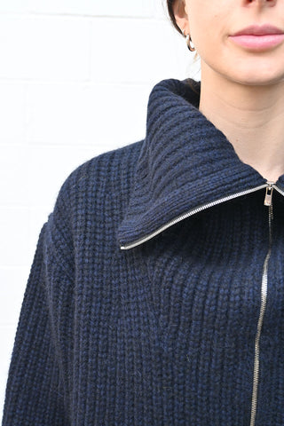 Wool Alpaca Zipper Sweater