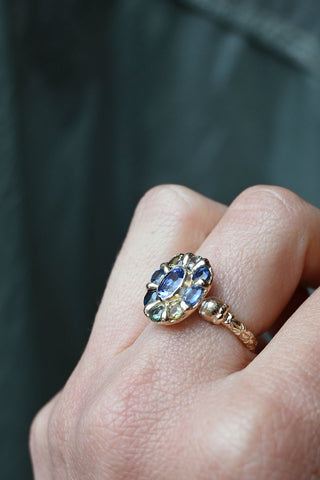 Mega Blue Halo Ring
