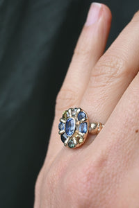 Mega Blue Halo Ring
