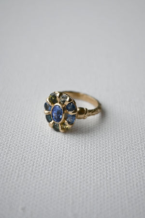 Mega Blue Halo Ring