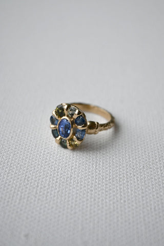 Mega Blue Halo Ring