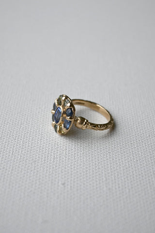 Mega Blue Halo Ring