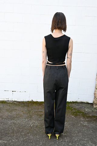 Black Cotton Pants