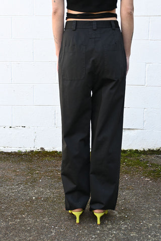 Black Cotton Pants