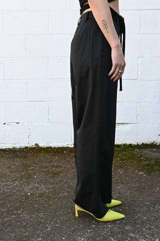 Black Cotton Pants