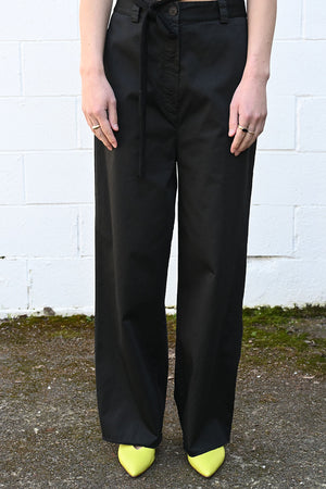 Black Cotton Pants