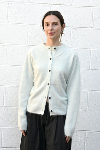 Royal Cashmere Fur Cardigan in Mint