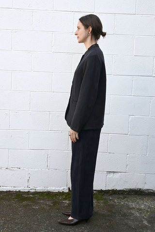 Wool Blend Jacket In Dark Navy