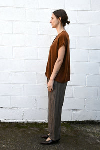 P1958 Pants Ecru Caffe Herringbone