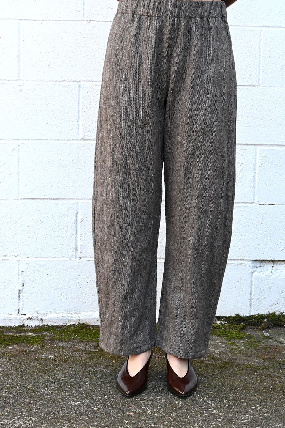 P1958 Pants Ecru Caffe Herringbone