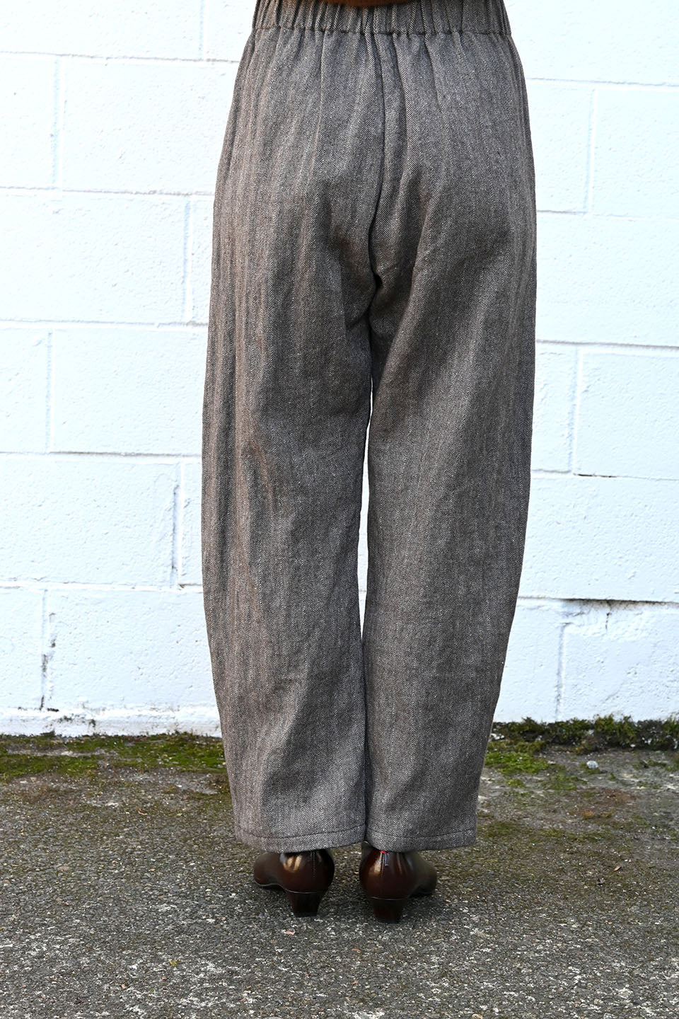 P1958 Pants Ecru Caffe Herringbone