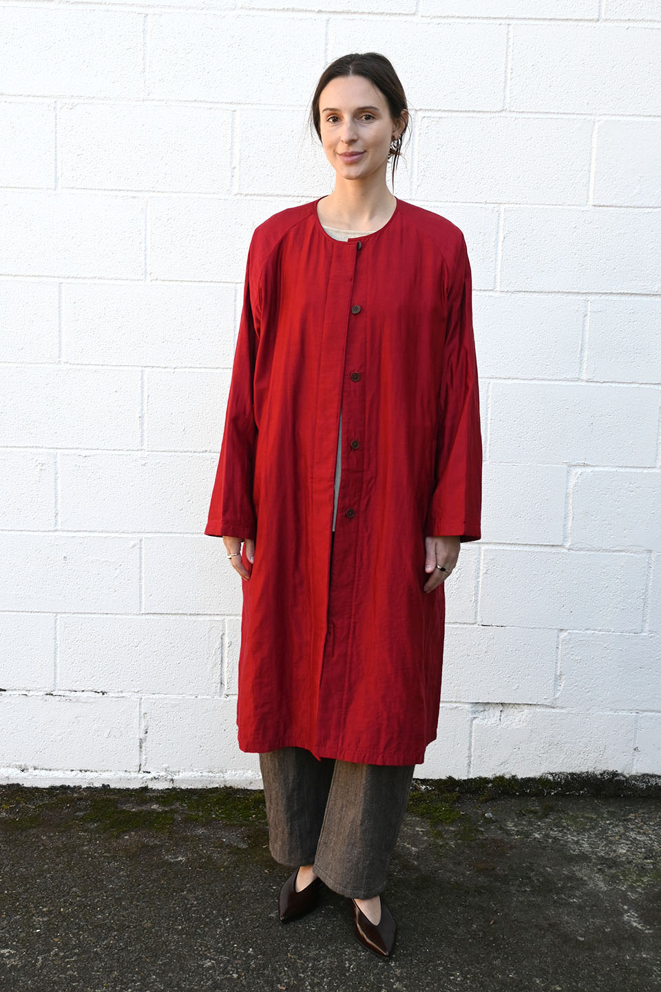 Crimson Quilted Coat