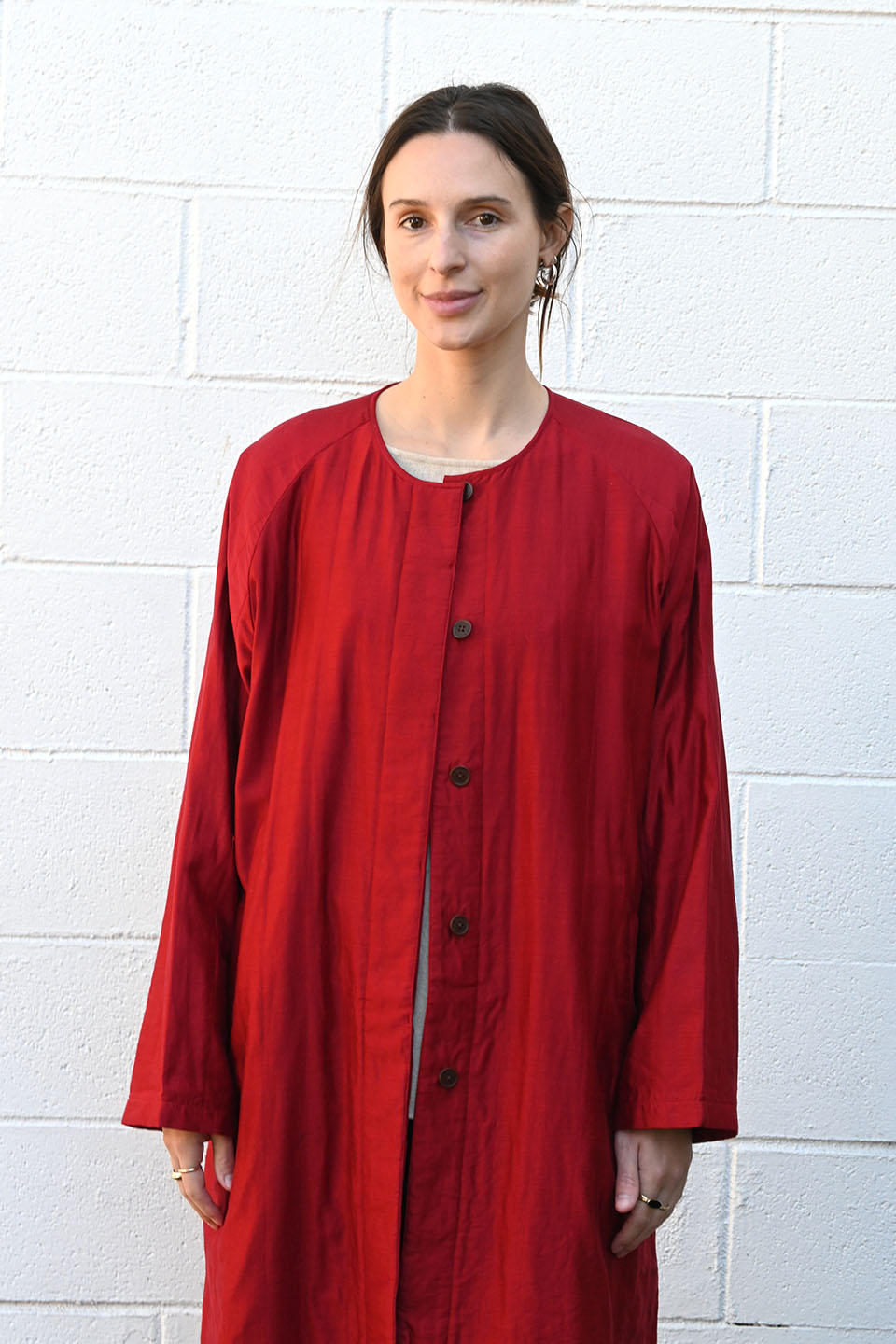 Crimson Quilted Coat