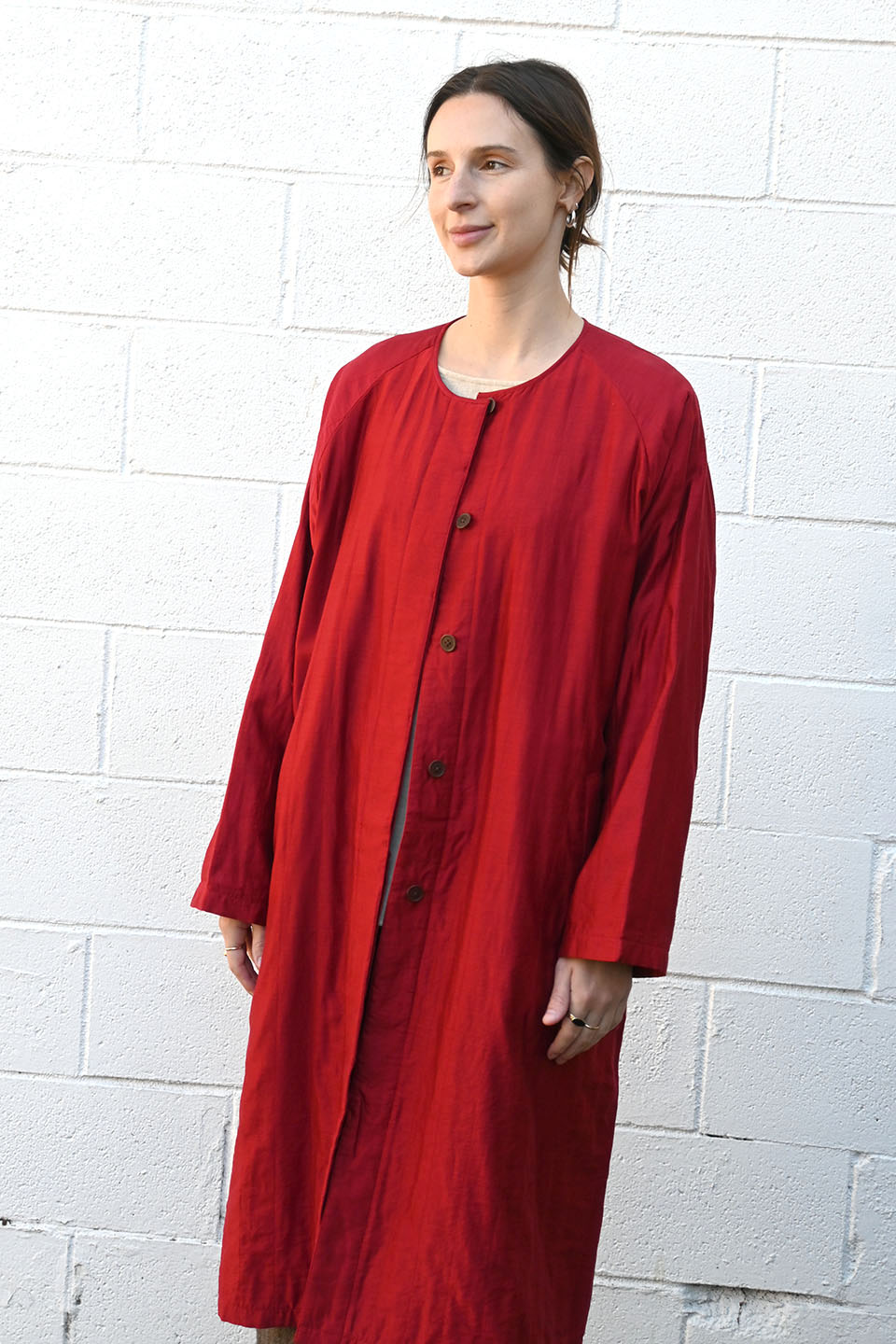Crimson Quilted Coat