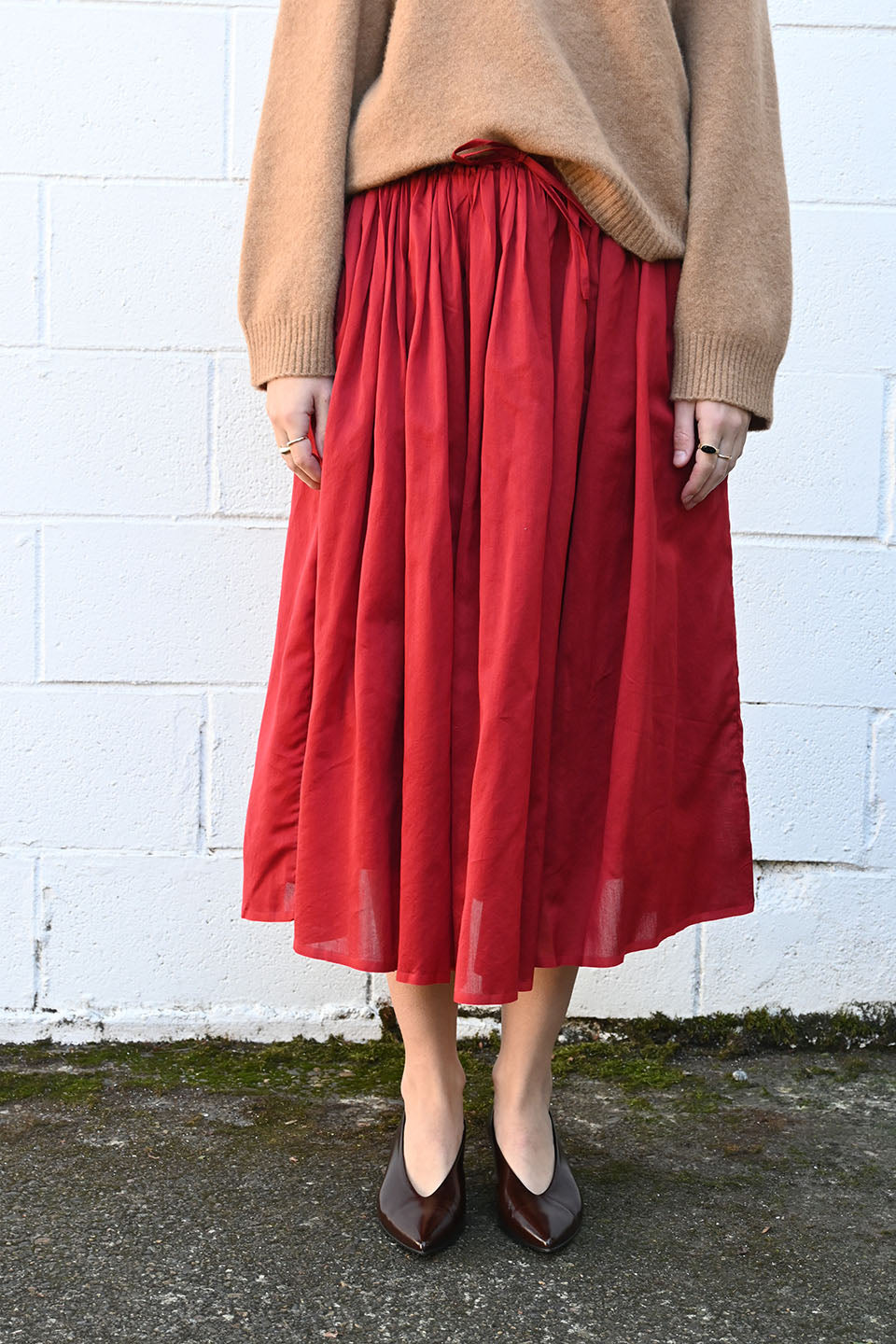 Full Crimson Skirt