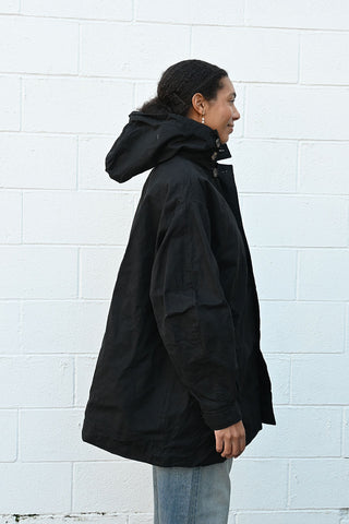 Fiord Waxed Cotton Self Check Black