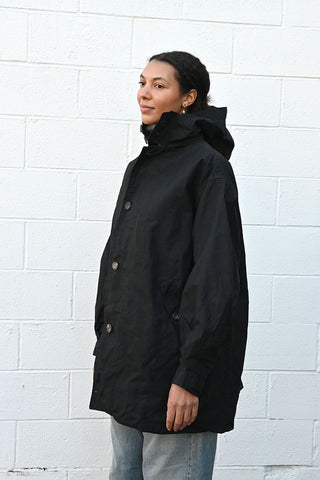 Fiord Waxed Cotton Self Check Black