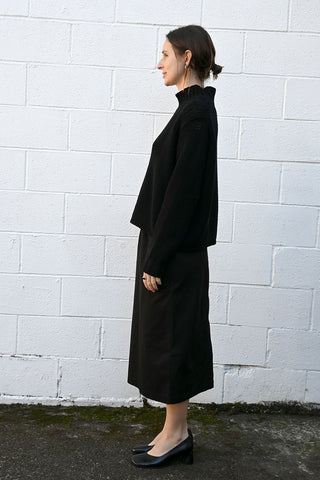 High Neck Pullover in Black